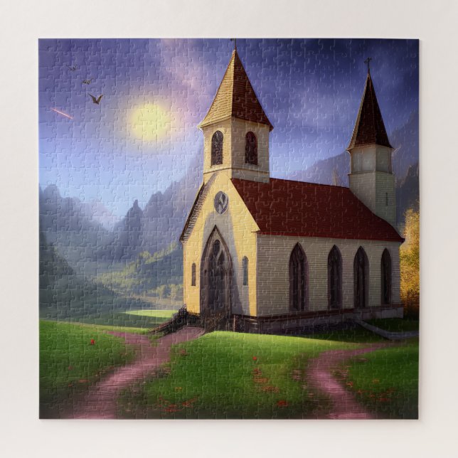 Custom Church Fantasy Art 04 Jigsaw puzzle (Vertical)