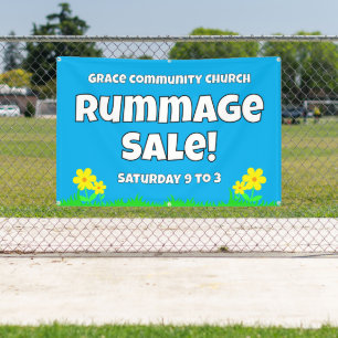Custom Church Rummage Sale Banner