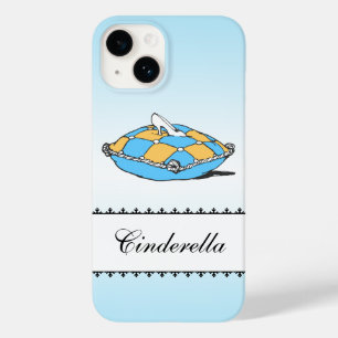 Custom Cinderella Slipper Teal Pillow iPhone Case