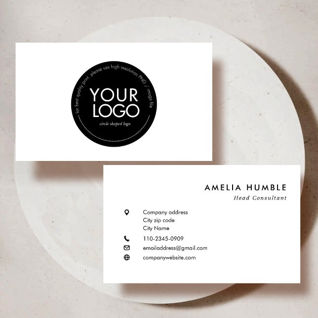 Custom Circle Logo Modern Business card template (Creator Uploaded)