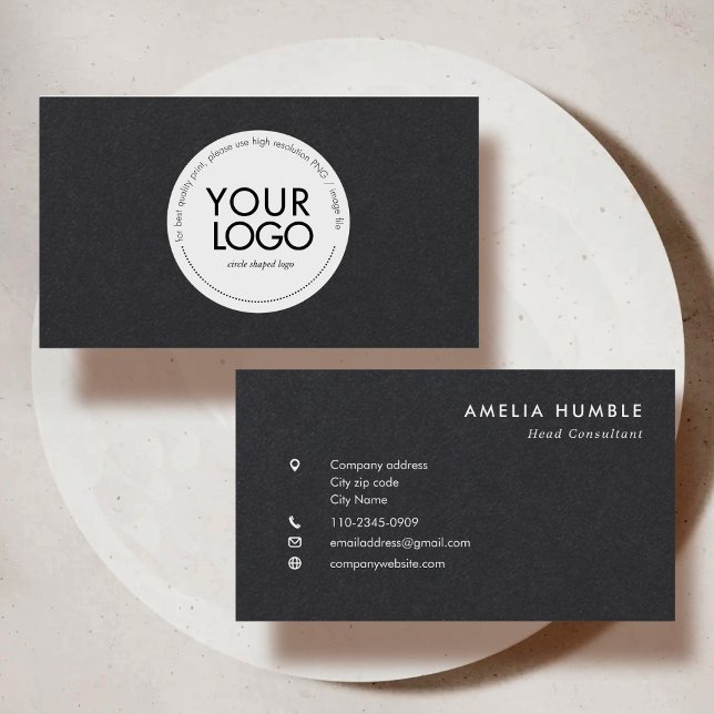 Custom Circle Logo Modern Business card template (Creator Uploaded)