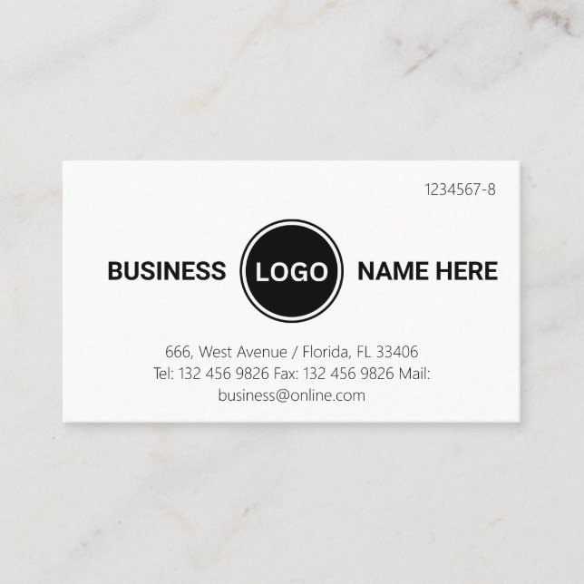 Custom Circle Logo Professional Company Business Card (Front)