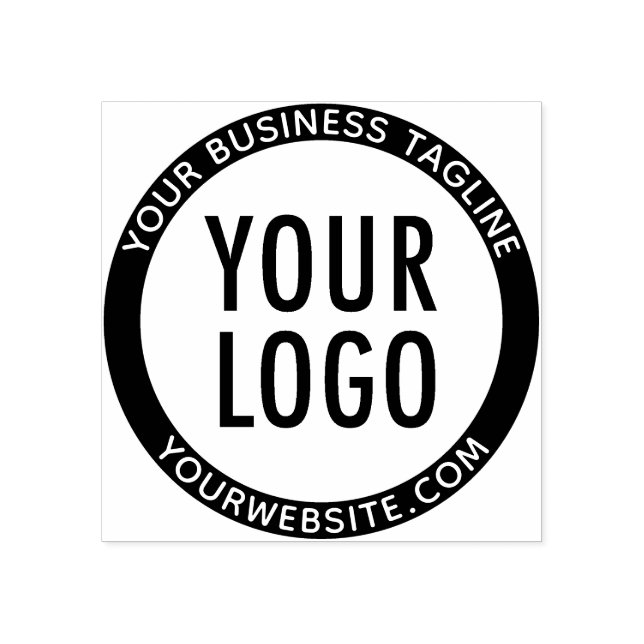 Custom Circle Rubber Stamp Business Company Logo (Imprint)