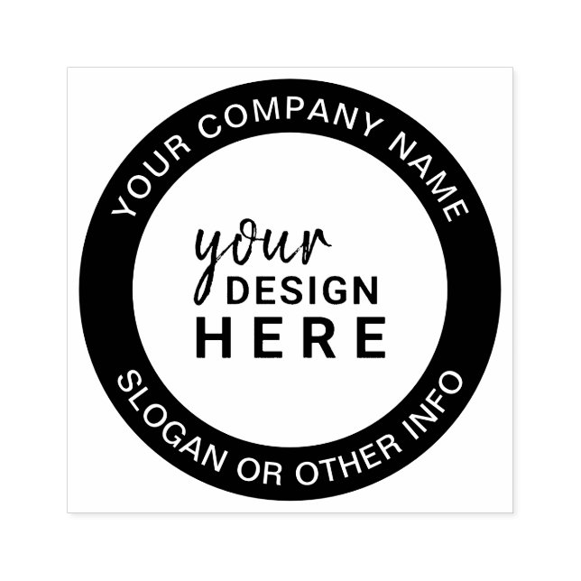 Custom Circle Rubber Stamp Business Company Logo (Imprint)