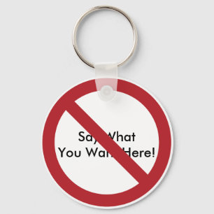 Custom Circle with Slash Key Ring