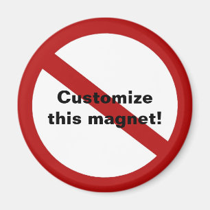 Custom Circle with Slash Magnet