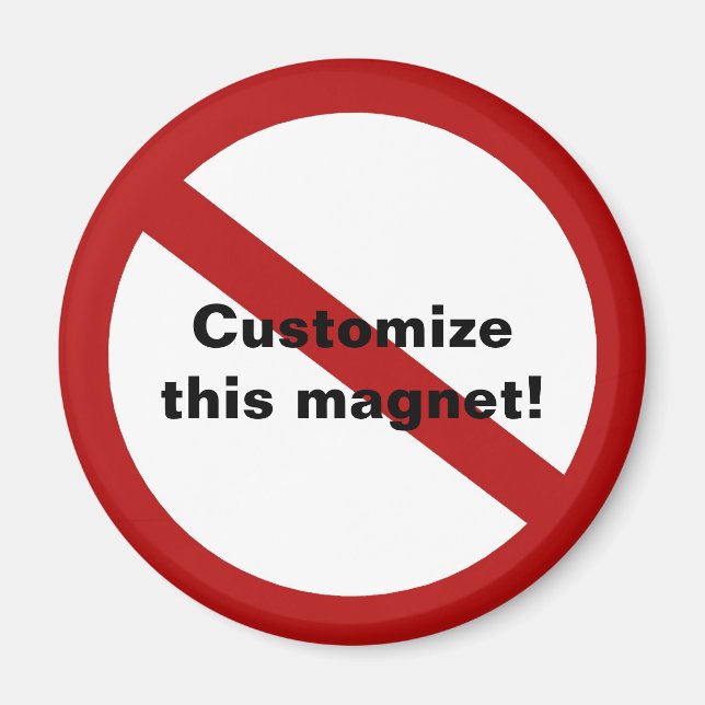 Custom Circle with Slash Magnet (Front)