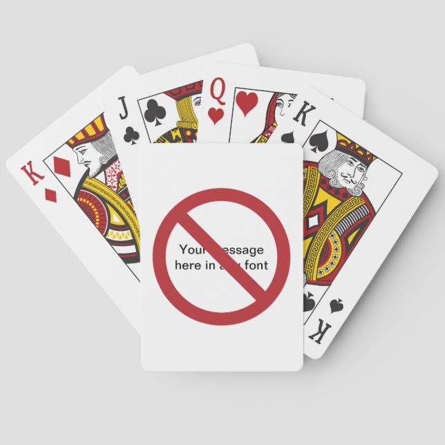 Custom Circle with Slash Playing Cards (Back)