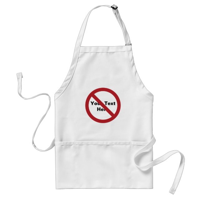 Custom Circle with Slash Standard Apron (Front)