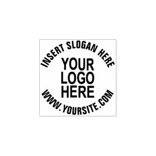 Custom Circular Company Logo Rubber Stamp