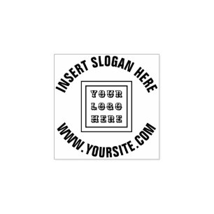 Custom Circular Company Logo Rubber Stamp