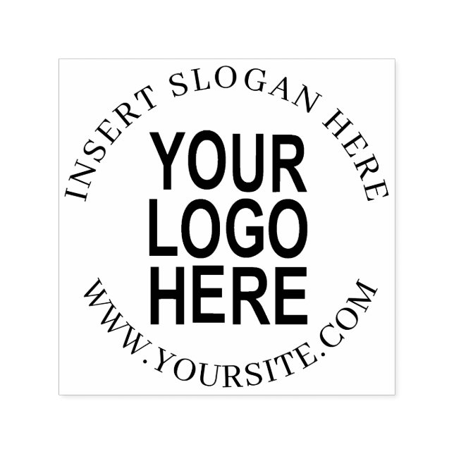 Custom Circular Company Logo Self-inking Stamp (Design)