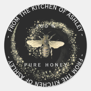 Custom Circular Homemade Honey Kitchen Spark  Bee Classic Round Sticker