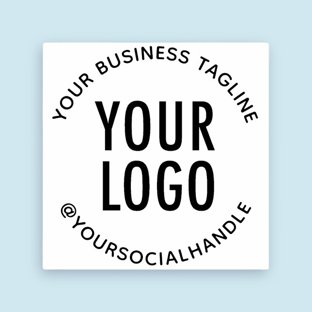 Custom Circular Rubber Stamp Business Company Logo (MISOOK Round Logo Stamp)