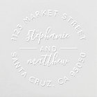 Custom Circular Script Wedding Return Address