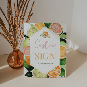 Custom Citrus Bridal Shower Poster