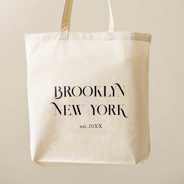 Custom City Modern Stylish Destination Wedding Tote Bag (Creator Uploaded)