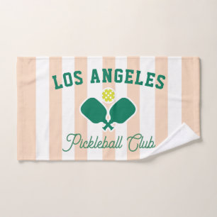 Custom City Pickleball Preppy Sports Hand Towel