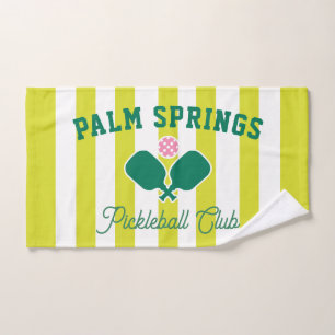 Custom City Pickleball Preppy Sports Hand Towel