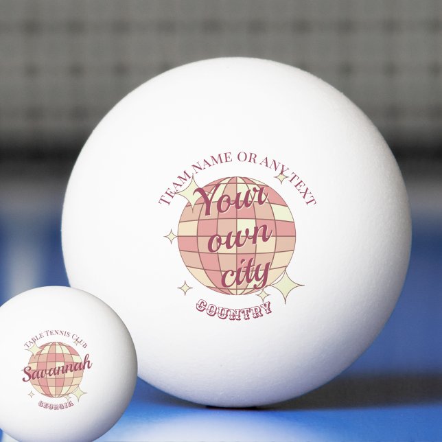 Custom City table tennis club Ping Pong Balls (Creator Uploaded)