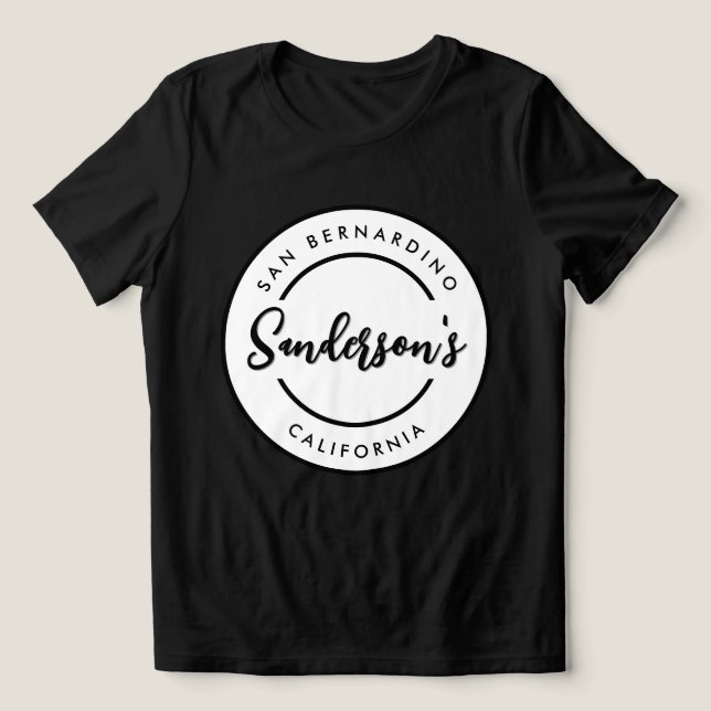 Custom City Town Place Location Name Circle  Tri-Blend Shirt (Design Front)