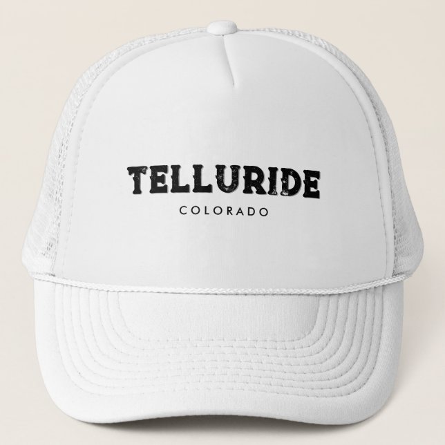 Custom City Town Place Location Name Text Trucker Hat (Front)