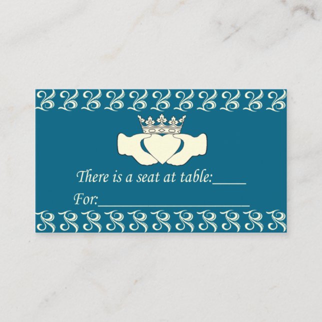 Custom Claddagh Place Card (Front)