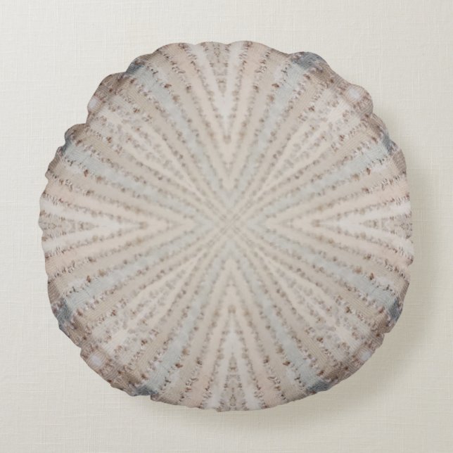 Custom Clam Shell Pink Designed Round Pillow (Front)