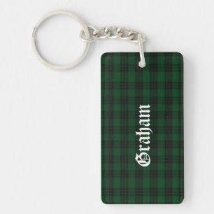 Custom Clan Graham Tartan Plaid Key Chain
