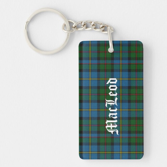 Custom Clan MacLeod Tartan Plaid Key Chain (Front)