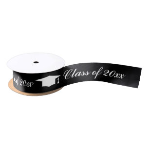 Custom class of 2026 high school graduation party satin ribbon