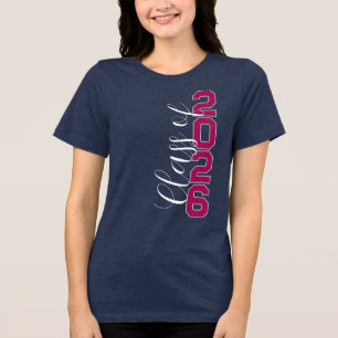 Custom Class of 2026 Senior Graduation T-Shirt Tri-Blend Shirt