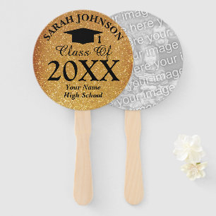 Custom class of high school graduation party photo hand fan