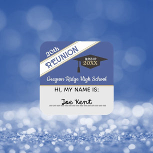 Custom Class Reunion Name tag Sticker