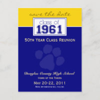 :custom Class Reunion Save-the-Date Announcement