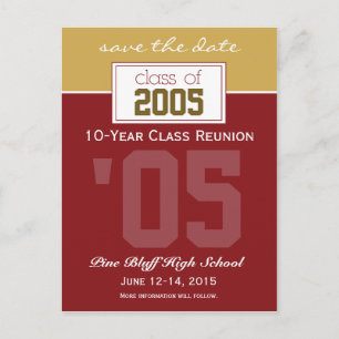 Custom Class Reunion Save-the-Date Announcement Postcard