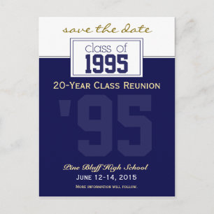 Custom Class Reunion Save-the-Date Announcement Postcard