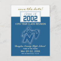 Custom Class Reunion Save-the-Date Announcement