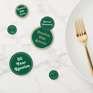 Custom class reunion table confetti!! confetti