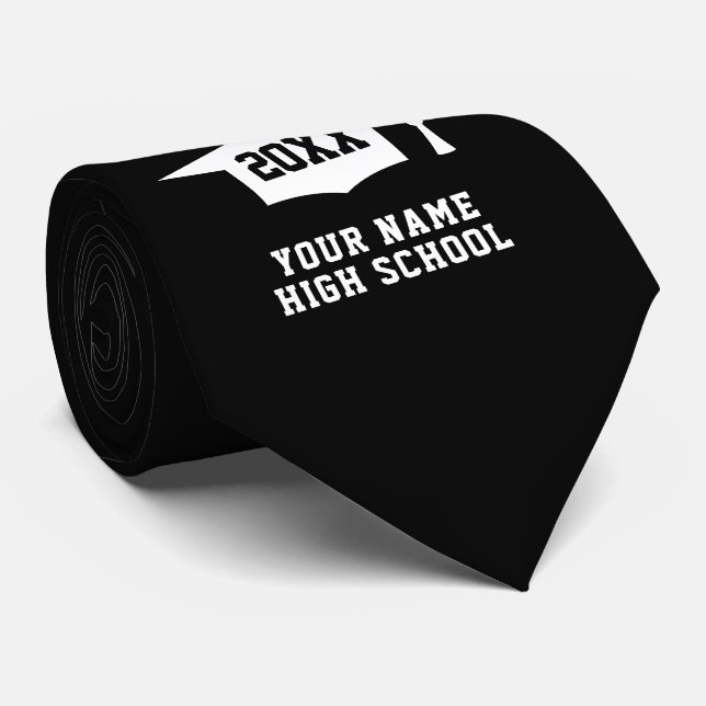 Custom Class Year High School Graduation party Tie (Rolled)