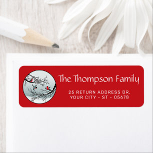 Custom Classic Birds Snow Landscape Return Address