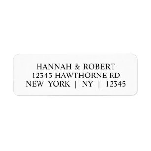 Custom Classic Black and White Return Address