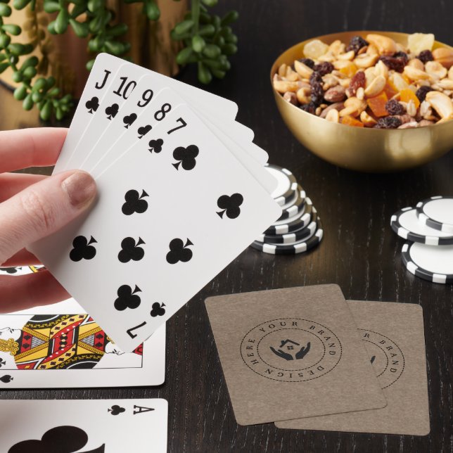 Custom Classic Business Logo & QR Code Playing Cards (In Situ)