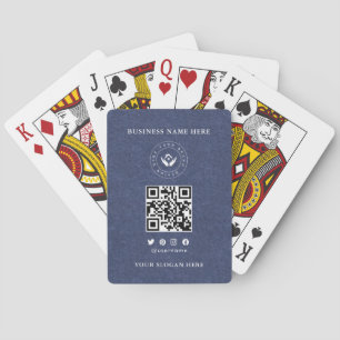 Custom Classic Business Logo & QR Code Playing Cards