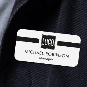 Custom Classic Business Name Tag with Logo