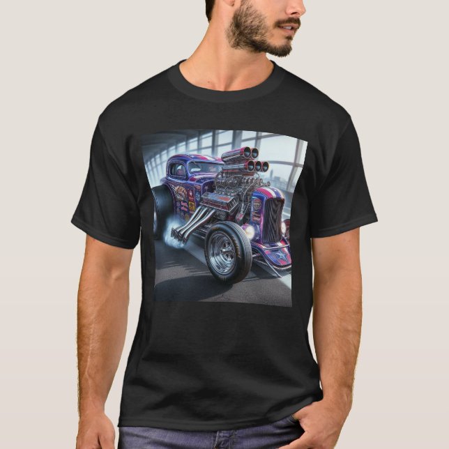 Custom Classic Dragster car T-Shirt (Front)
