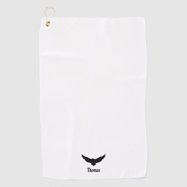 Custom classic eagle traditional stylish golf towel (Front)