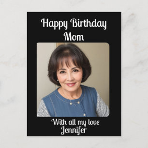 Custom classic Minimalist Happy Birthday Mum Card 