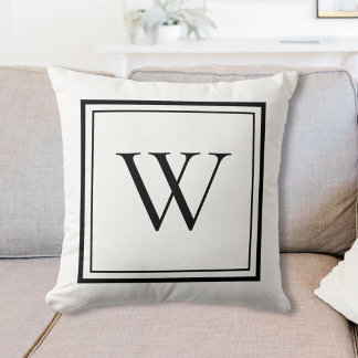 Custom Classic Monogram Initial Name Cushion