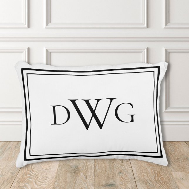 Custom Classic Monogram Initial Name Decorative Cushion (Creator Uploaded)